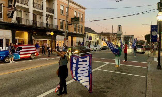 Trump Supporters ‘Stand & Wave’ on Main Street