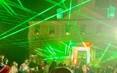 Laser Show Brings Fun Twist to Holiday Parade